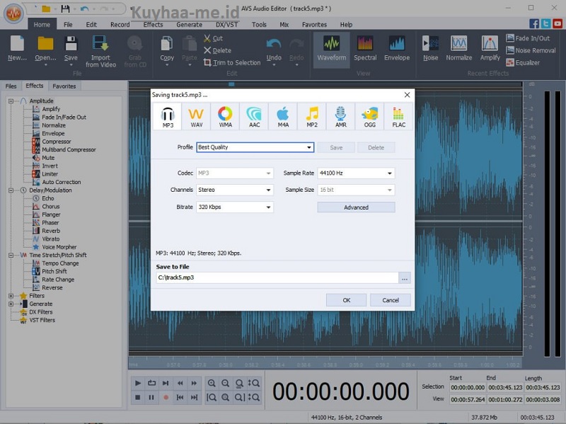 AVS Audio Editor Kuyhaa 10.4.2.571 Crack + Kunci Serial - Kuyhaa