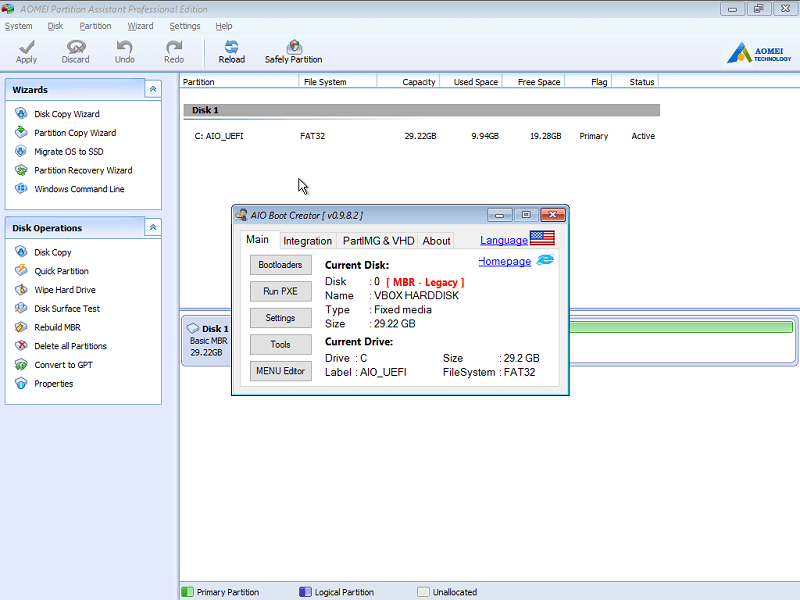 AOMEI Partition Assistant WinPE Kuyhaa 10.4.2 [Terbaru] Unduh